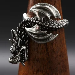 Drachen Ring Gothic Schmuck 925 Silber
