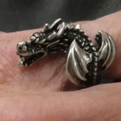 Drachen Ring Gothic Schmuck 925 Silber
