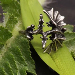 Drachen Ring Schmuck Silber kämpfende Drachen 925 Silber