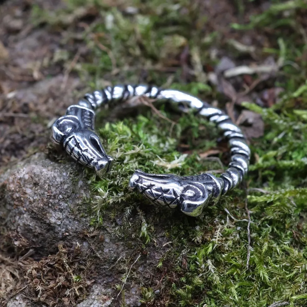 Drachen Ring Wikinger Schmuck 925 Silber