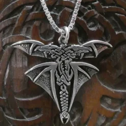 Drachen Schmuck Anhänger keltisch aus Silber 925/000