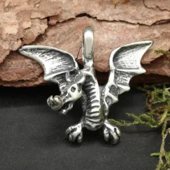 Drachen Schmuck Anhänger 925 Silber Kettenanhänger