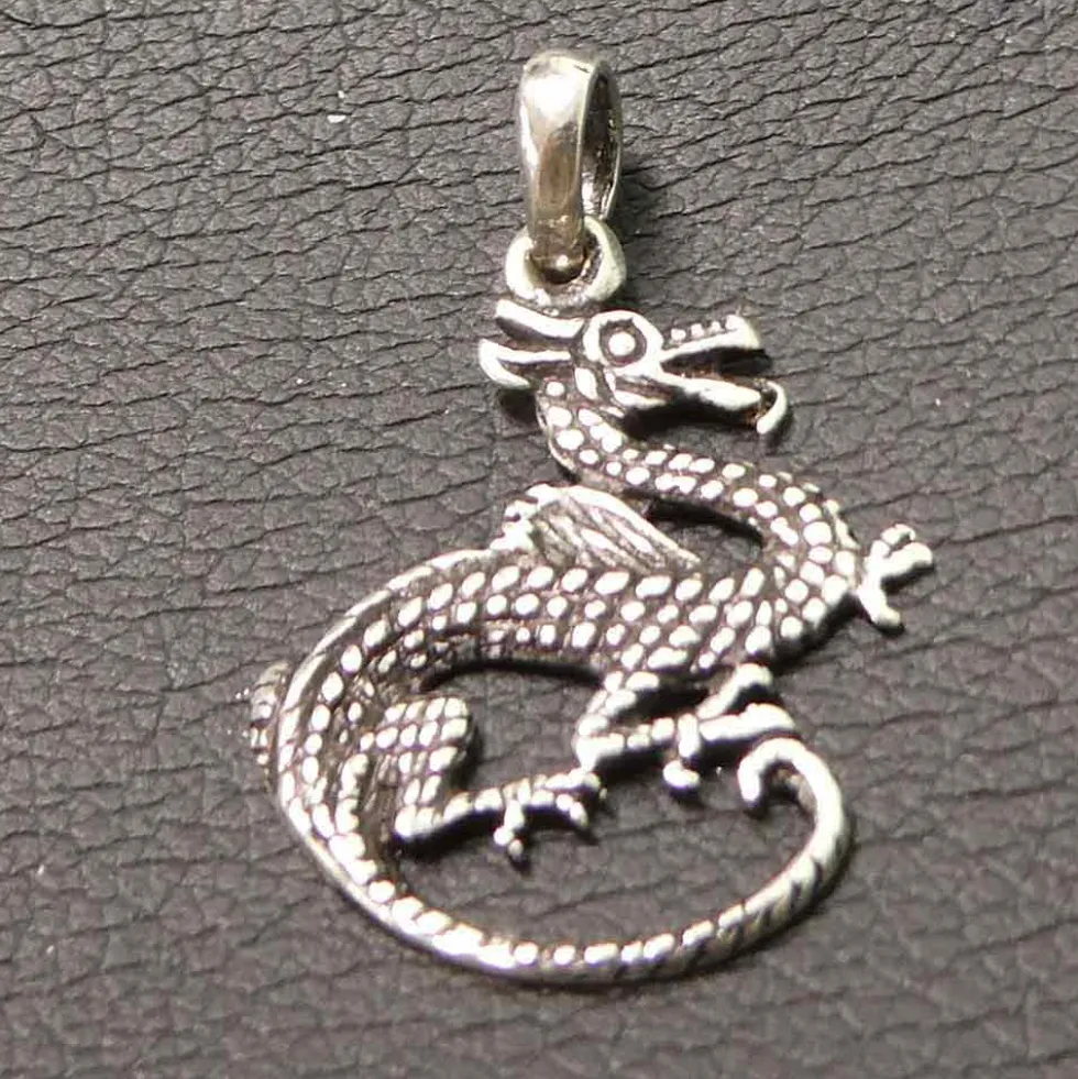 Drachen Schmuck Kettenanhänger zierlich Silberschmuck 925 Silber