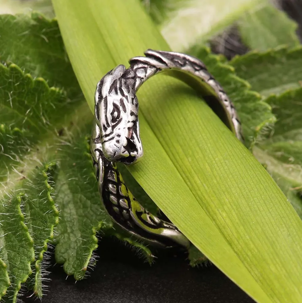 Drachen Schmuck Ring massiv 925 Silber Damen Herren