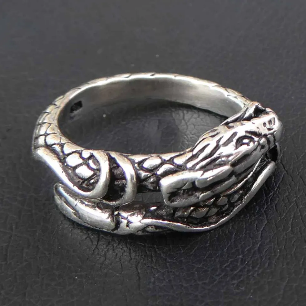Drachen Schmuck Ring massiv 925 Silber Damen Herren