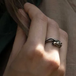 Drachen Schmuck Ring massiv 925 Silber Damen Herren