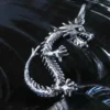 Drache Schmuck Anhänger aus Silber Knochen Drache