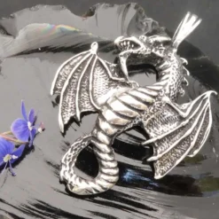 Drache Schmuck Anhänger Silber Luftdrache Kettenanhänger 925 Silber
