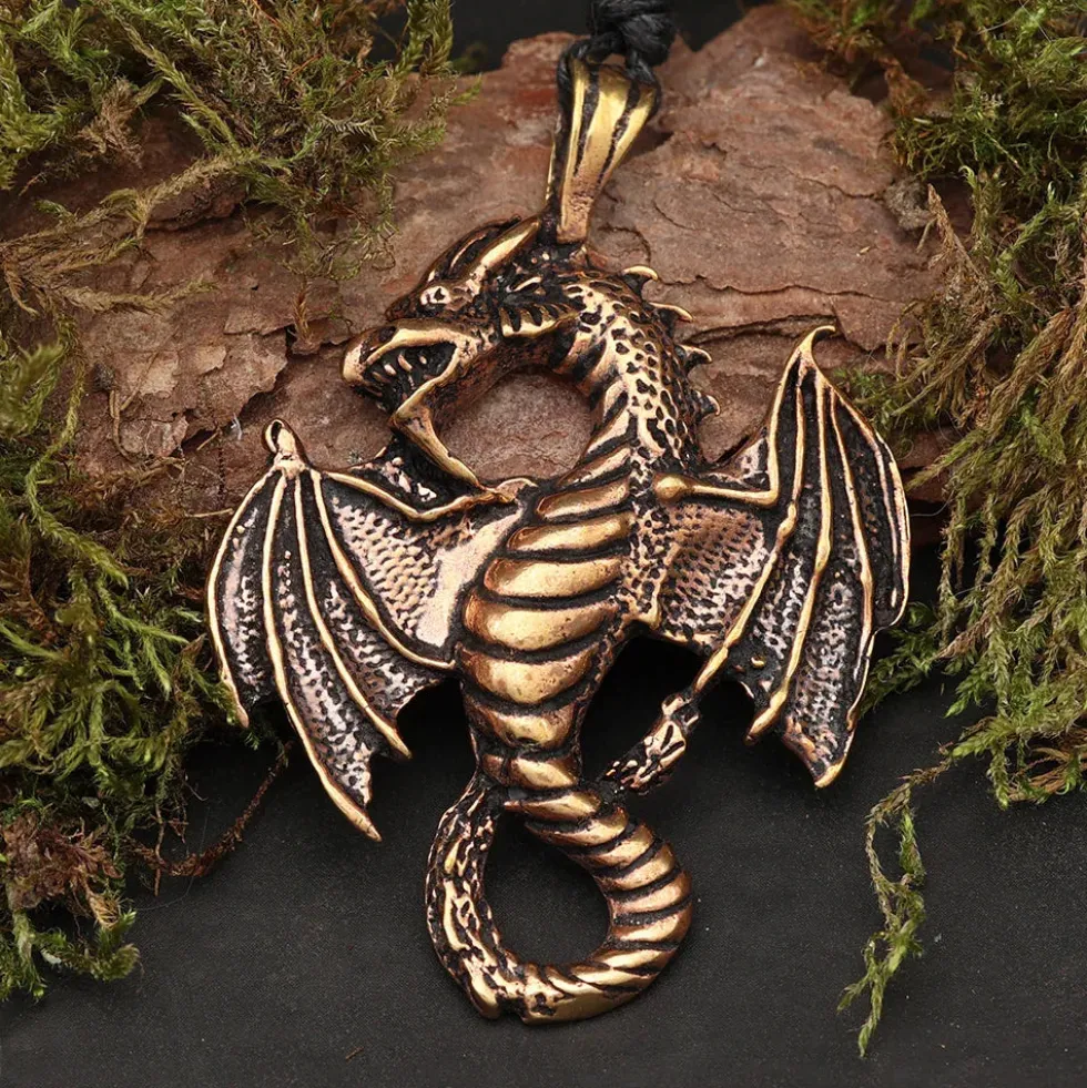 Drache Schmuck Bronze Anhänger Luftdrache