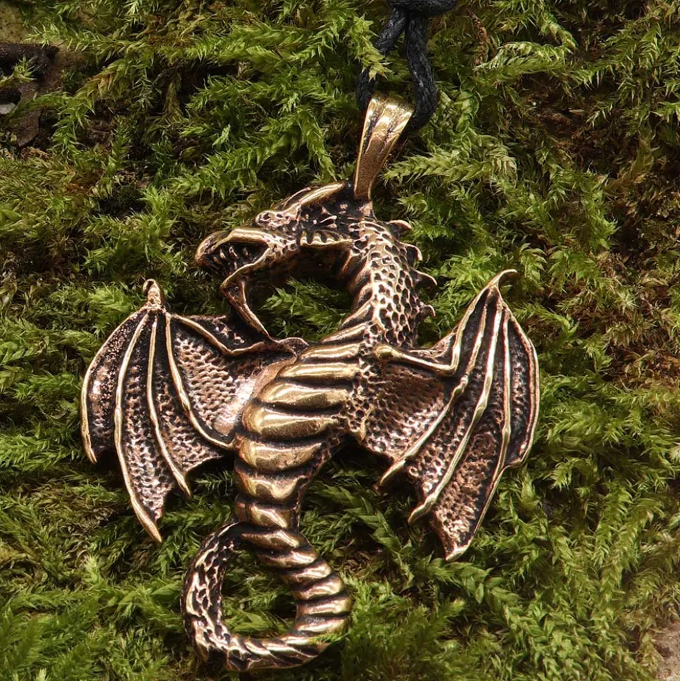 Drache Schmuck Bronze Anhänger Luftdrache