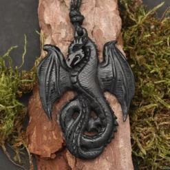 Drache Schmuck Kettenanhänger aus Horn