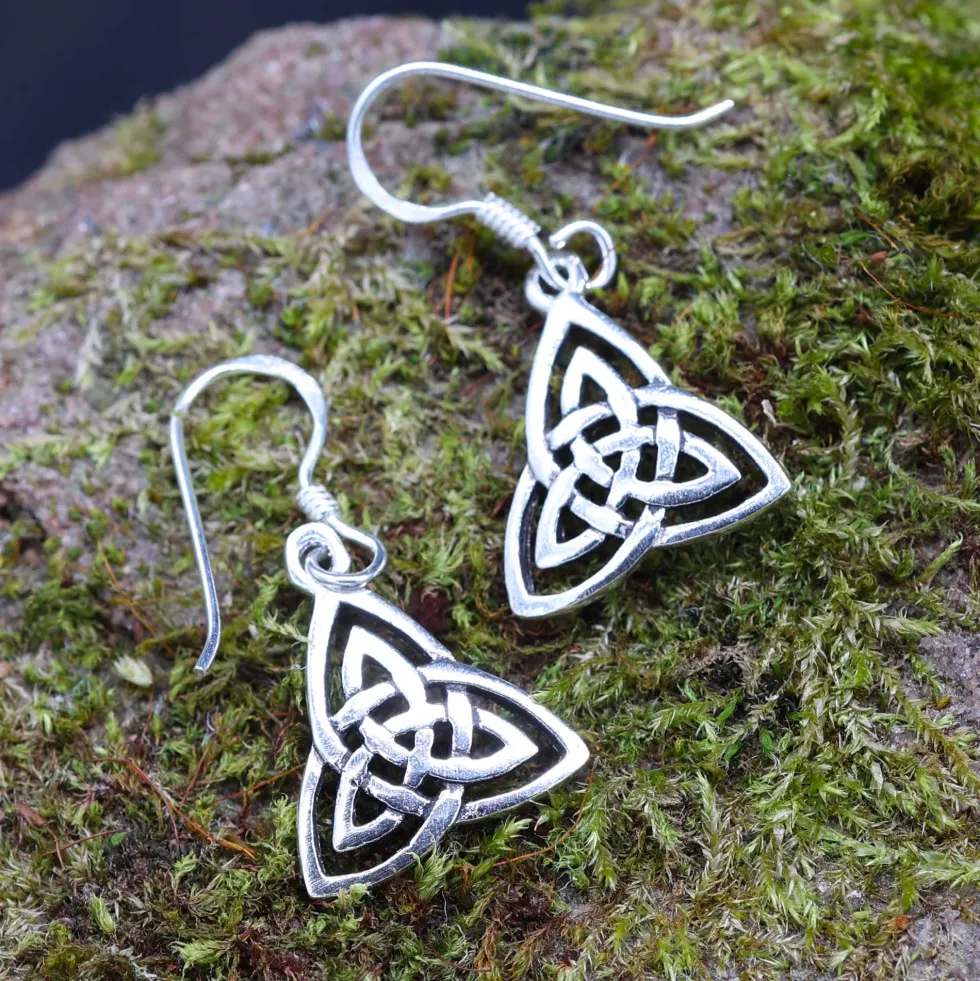 Dreieckknoten Ohrhänger Silber keltisch (Paar) 925 Silber
