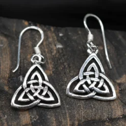 Dreieckknoten Ohrhänger Silber keltisch (Paar) 925 Silber