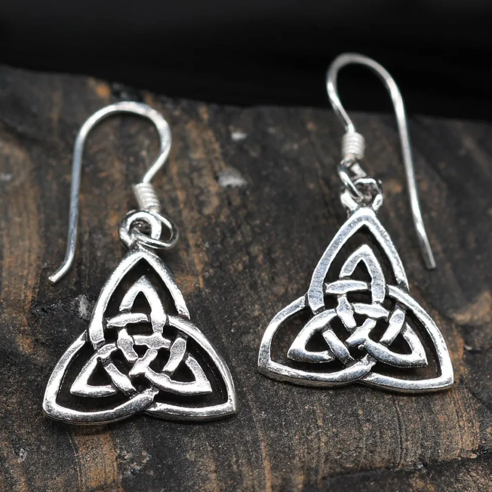Dreieckknoten Ohrhänger Silber keltisch (Paar) 925 Silber