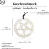 Drudenfuß Kette Schmuck aus Knochen geschnitzt Pentagramm Anhänger