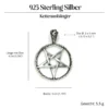 Drudenfuß Schmuck Anhänger 925 Silber Pentagramm