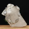 Edelstein Armband 925 Silber Mondstein filigran gefasst edler Armschmuck