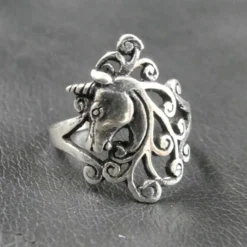 Einhorn Ring Schmuck hochwertiges 925 Silber Fantasie