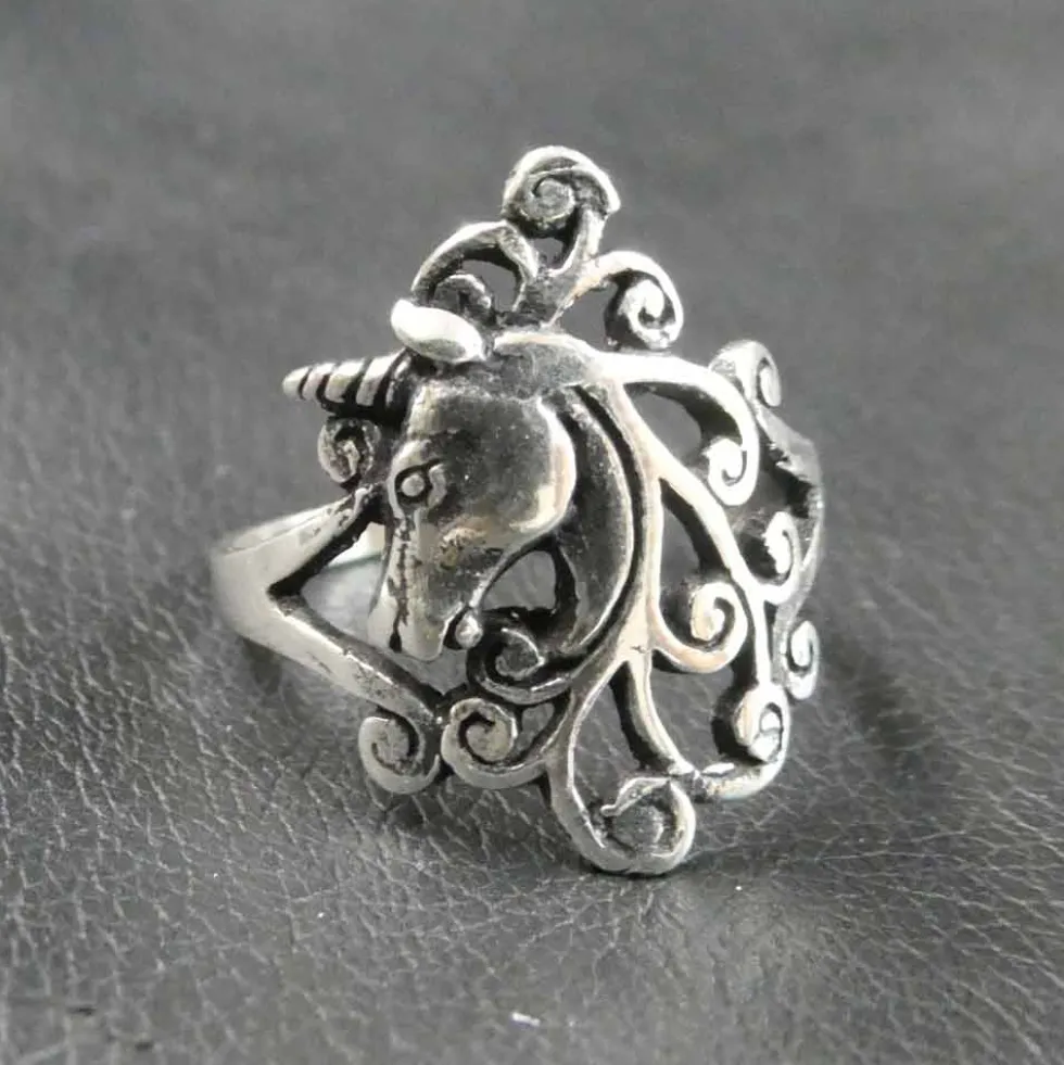 Einhorn Ring Schmuck hochwertiges 925 Silber Fantasie