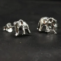 Elefant Ohrstecker 3 Dimensional 925 Silber Ohrschmuck