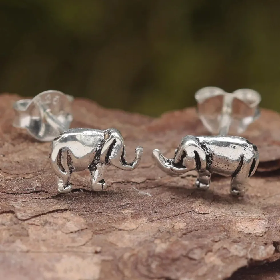 Elefant Ohrstecker 925 Silber Ohrschmuck