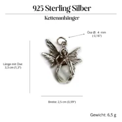 Elfe auf Kugel Schmuck Anhänger 925 Silber