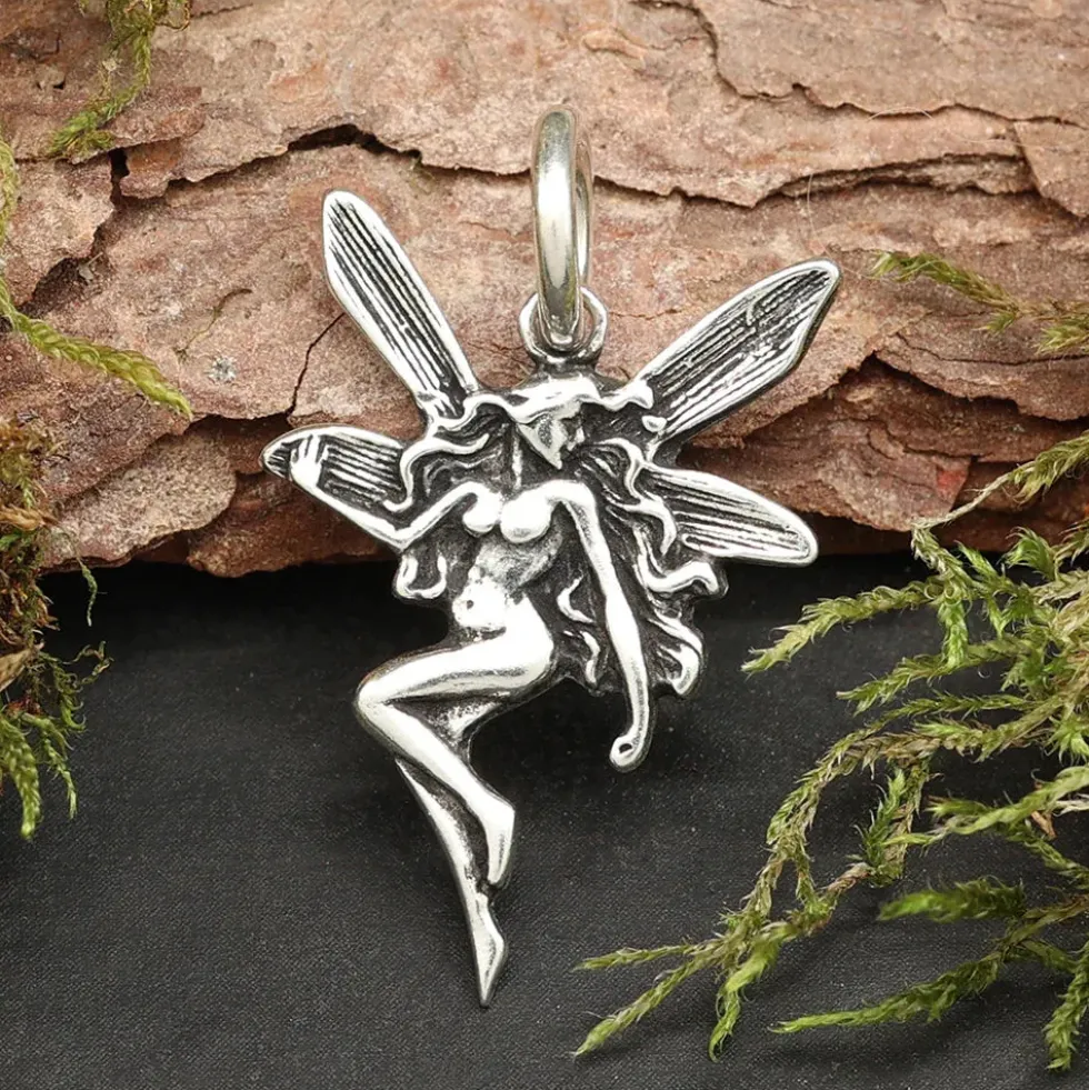Elfe Schmuck Anhänger 925 Silber kleine Fee Anhänger