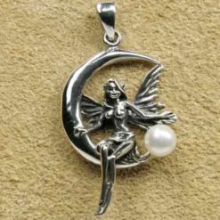 Elfe Schmuck Anhänger 925 Sterlingsilber Süßwasserperle