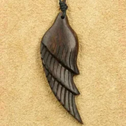 Engel Schmuck Holz Kettenanhänger Engelsflügel