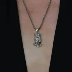 Eulen Anhänger Silber Eule Kelten Schmuck 925 Silber Kettenanhänger