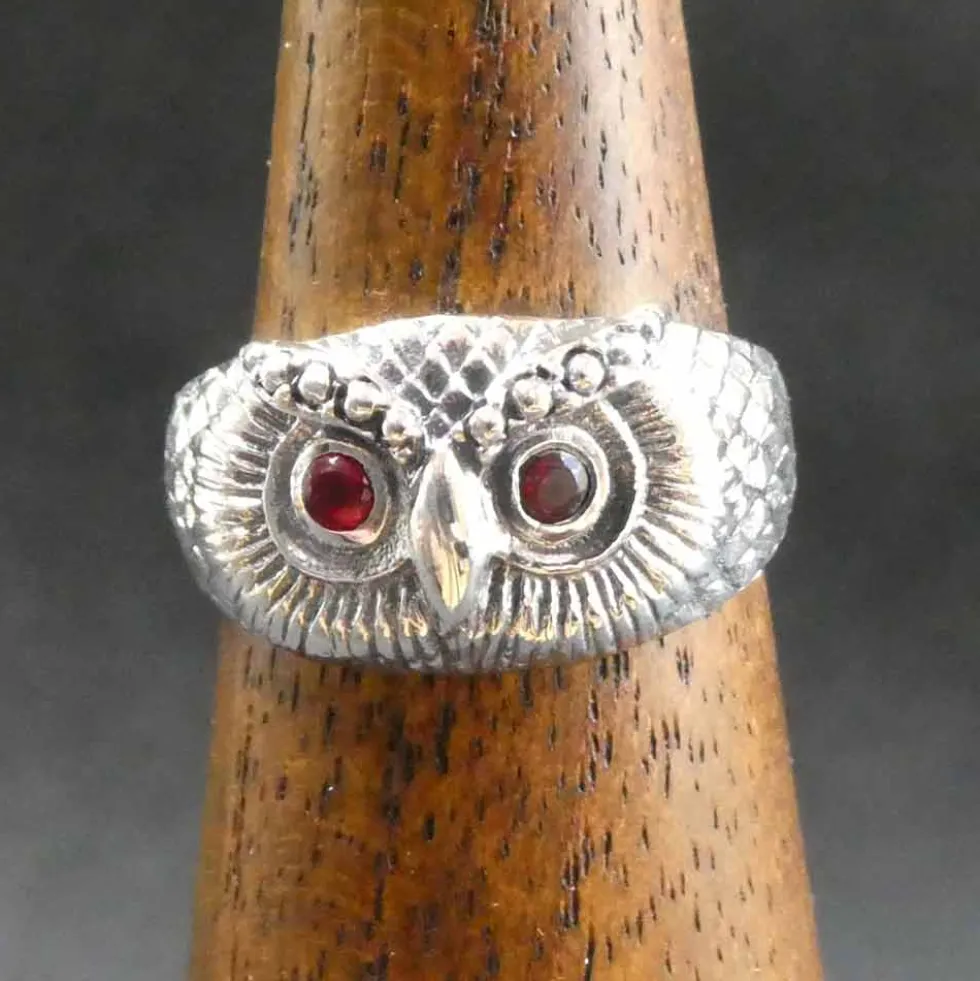 Eulen Ring Schmuck edel 925 Silber