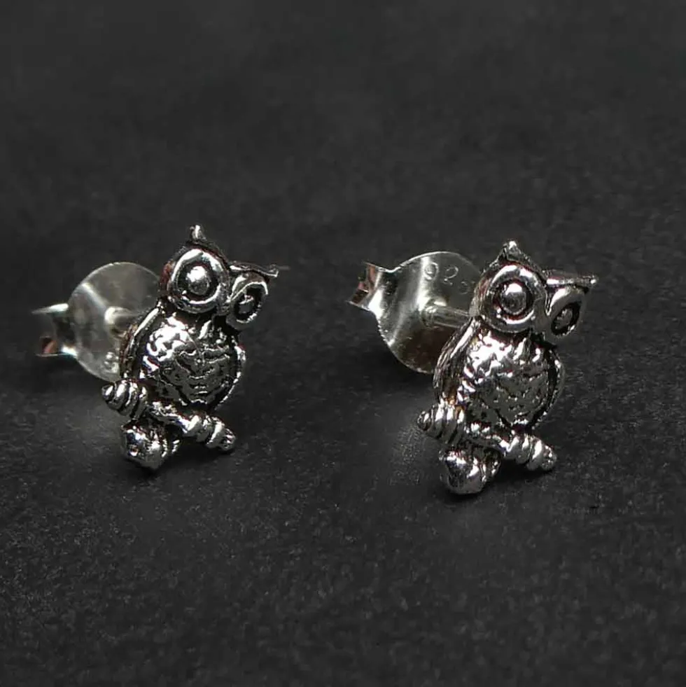 Eule Ohrstecker 925 Silber Ohrschmuck