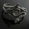 Exklusive Schlangen Armreif Sterlingsilber Ø 6cm 925 Silber