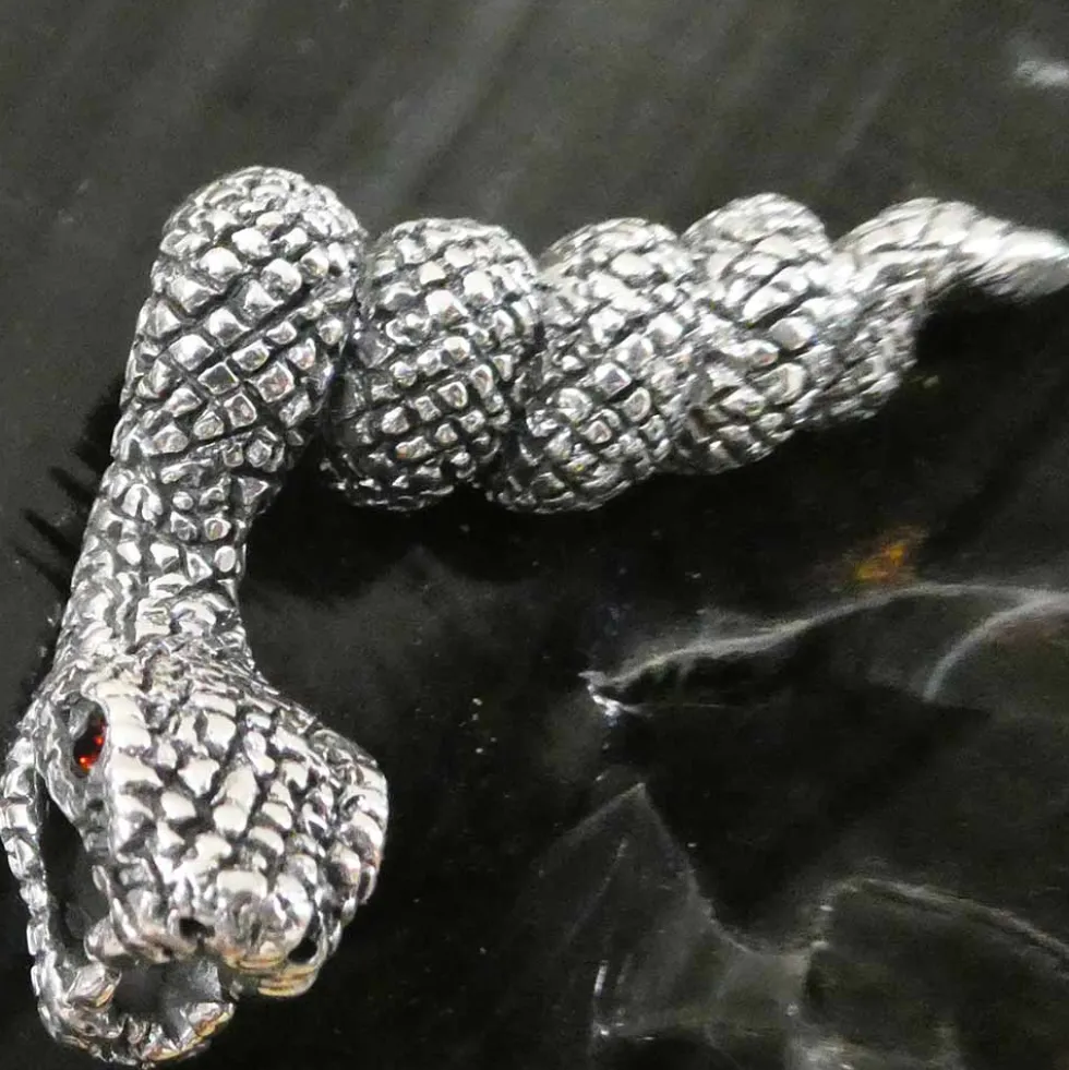 exklusive Schlange Schmuck Anhänger Silber exklusiv 925 Silber