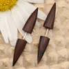 Fakepiercing Holzschmuck Kegel Ohrschmuck Handarbeit (Paar)