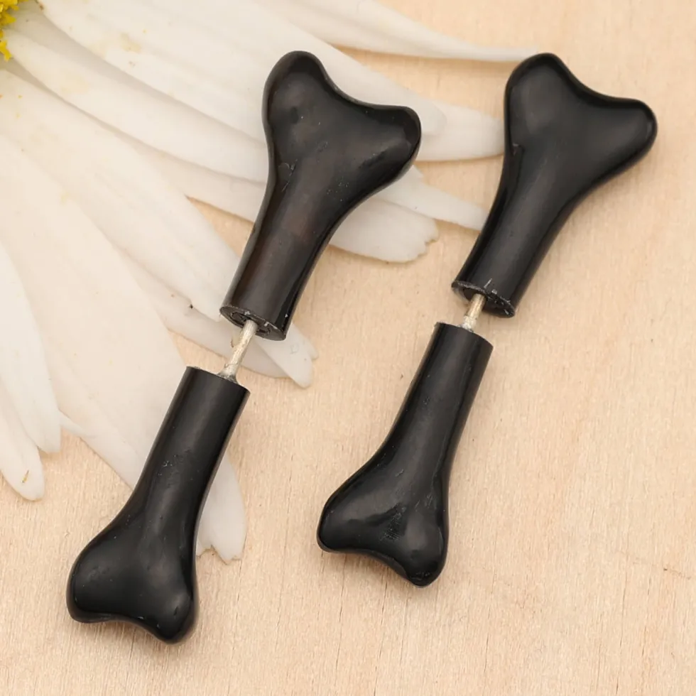 Fakepiercing Knochen aus Horn (Paar)