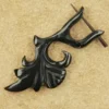 Fantasie Horn Ohrschmuck von Hand gefertigt (Paar)