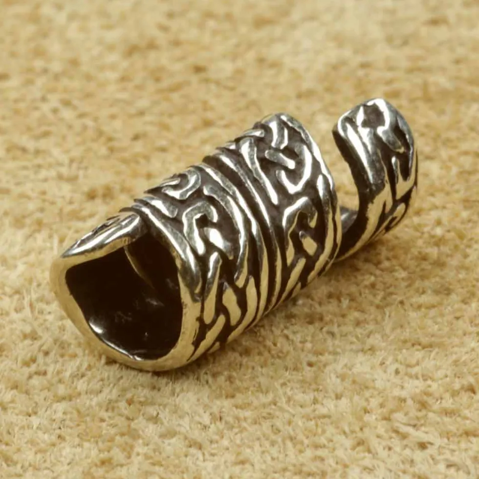 feine keltische Bartperle 925 Silber Bartschmuck