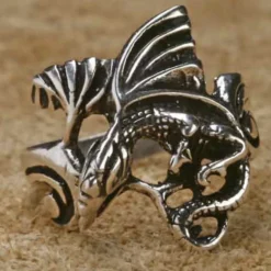 Feiner Drachen Ring Schmuck 925 Silbering Fantasy