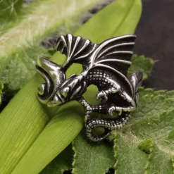Feiner Drachen Ring Schmuck 925 Silbering Fantasy