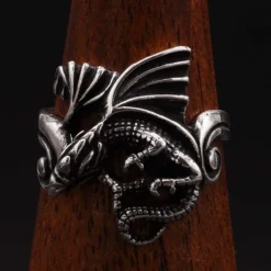 Feiner Drachen Ring Schmuck 925 Silbering Fantasy