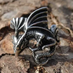 Feiner Drachen Ring Schmuck 925 Silbering Fantasy