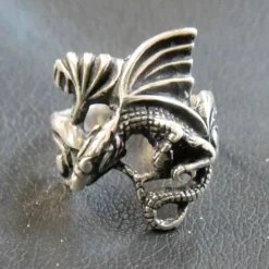 Feiner Drachen Ring Schmuck 925 Silbering Fantasy