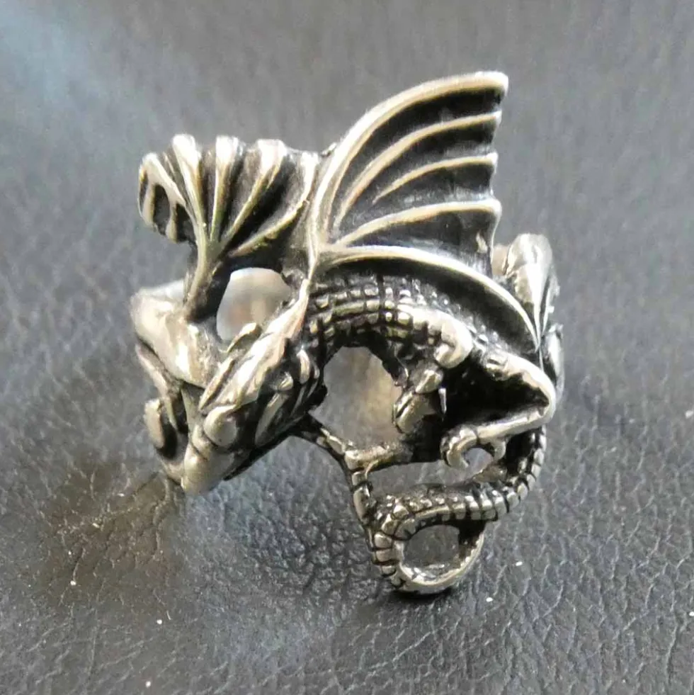 Feiner Drachen Ring Schmuck 925 Silbering Fantasy