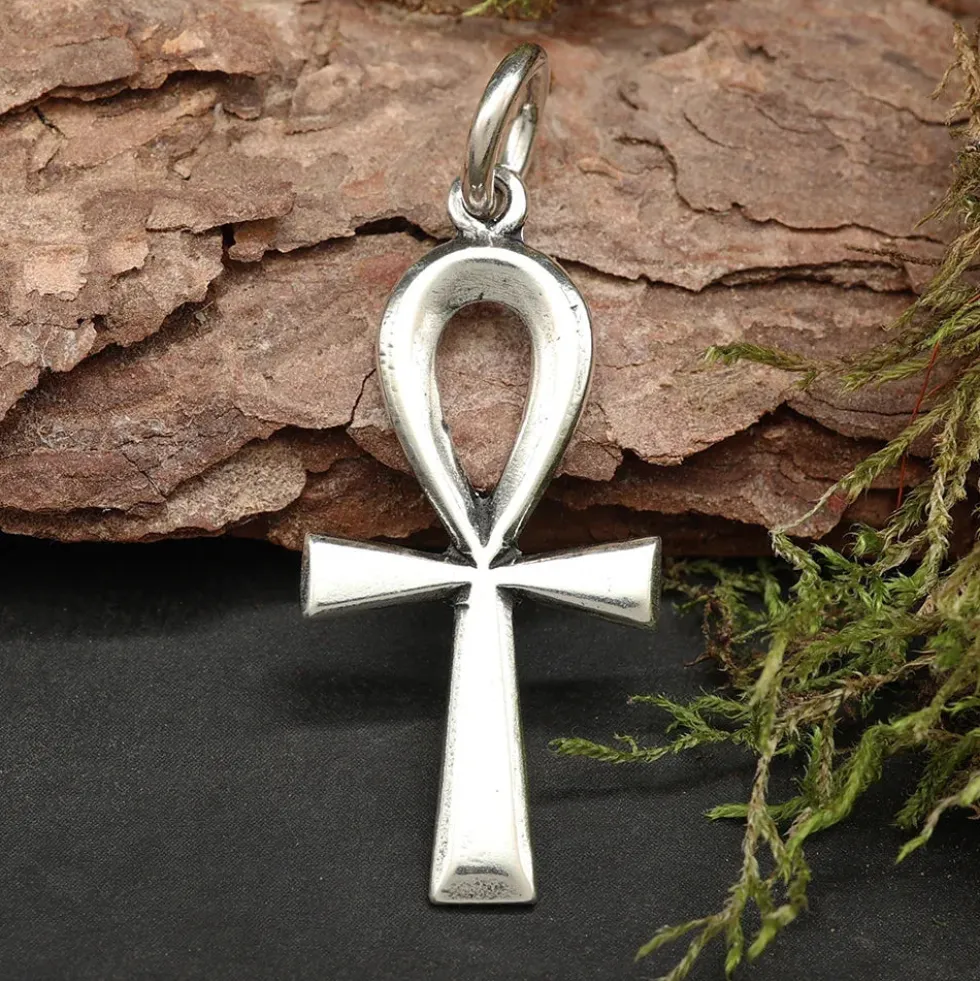 Feines Ankh Schmuck Kettenanhänger 925/000 Silber