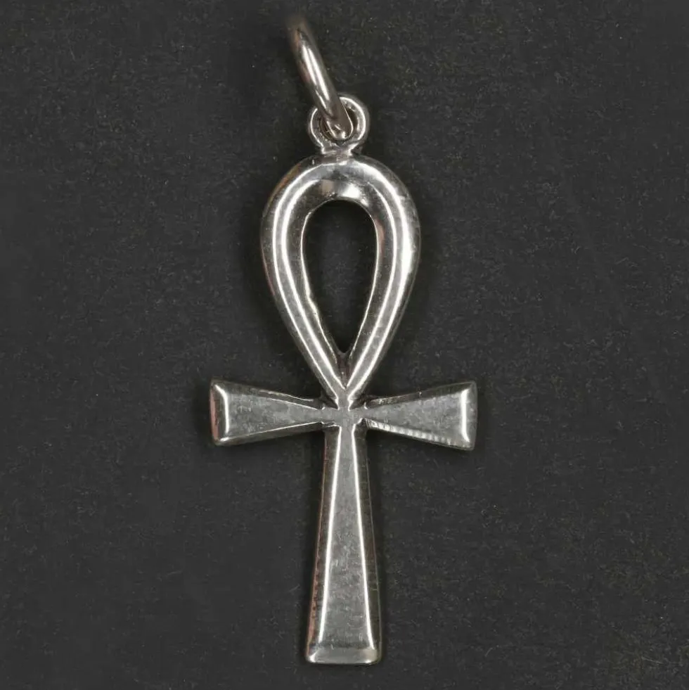 Feines Ankh Schmuck Kettenanhänger 925/000 Silber