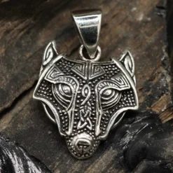 Fenris Wolf Anhänger Schmuck 925 Silber Kettenanhänger