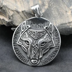Fenris Wolf Edelstahl Schmuck Anhänger