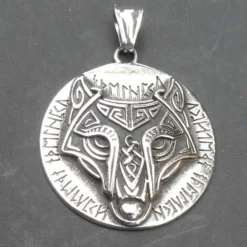 Fenris Wolf Edelstahl Schmuck Anhänger