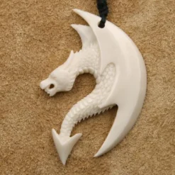 Feuerdrache Schmuck aus Knochen Kette